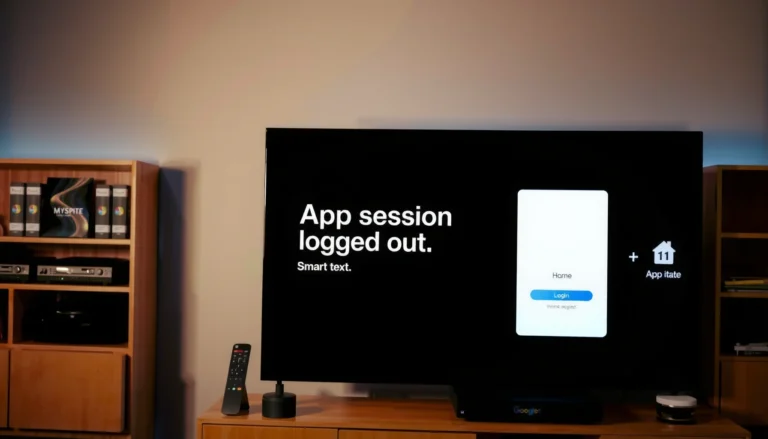Smart TV displaying apps that have logged out unexpectedly, highlighting causes and solutions.