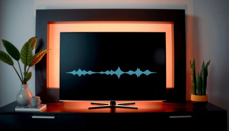 Image depicting a smart TV with a black screen but sound playing, highlighting common issues and fixes.