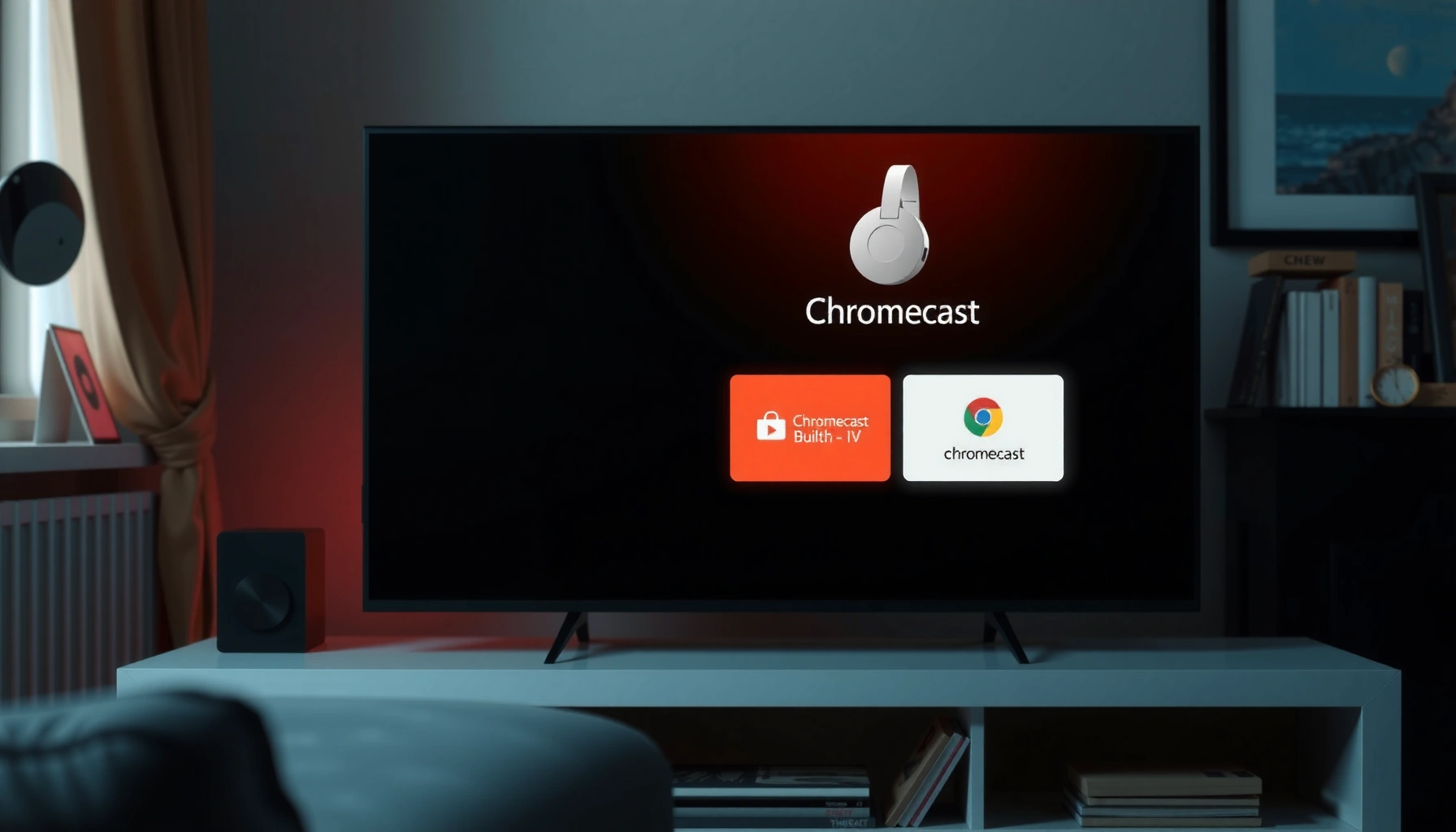 Image showing a Smart TV with Chromecast built-in not working, highlighting common causes and fixes.