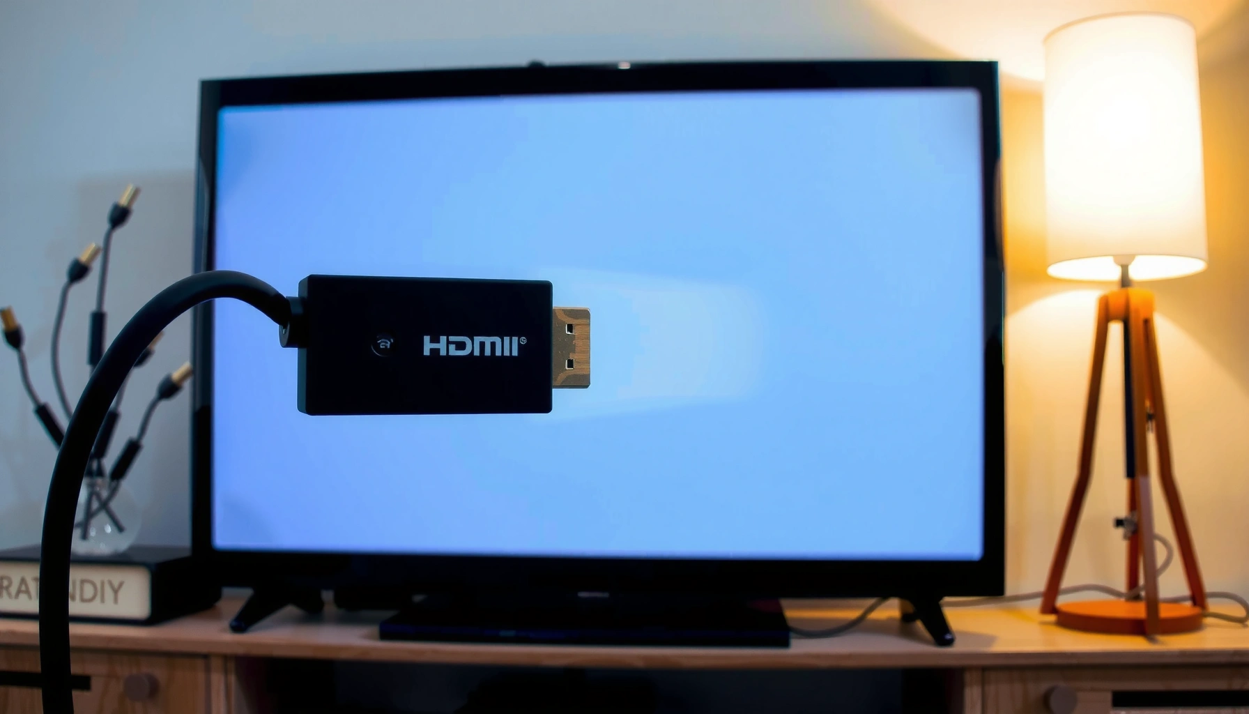 A Smart TV displaying an HDMI error message, highlighting common issues and fixes.