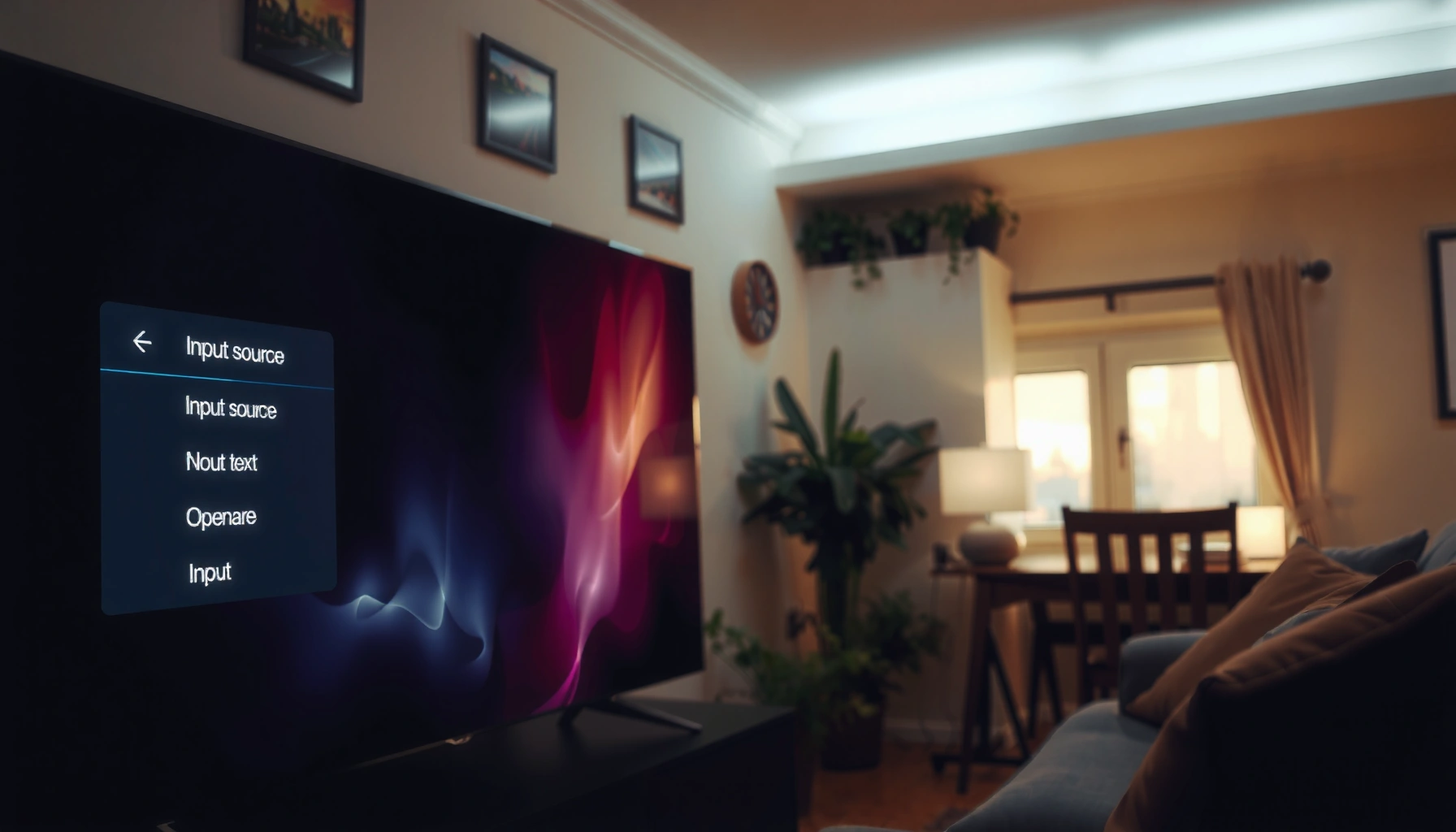 Smart TV displaying changing input sources, illustrating common issues and solutions.