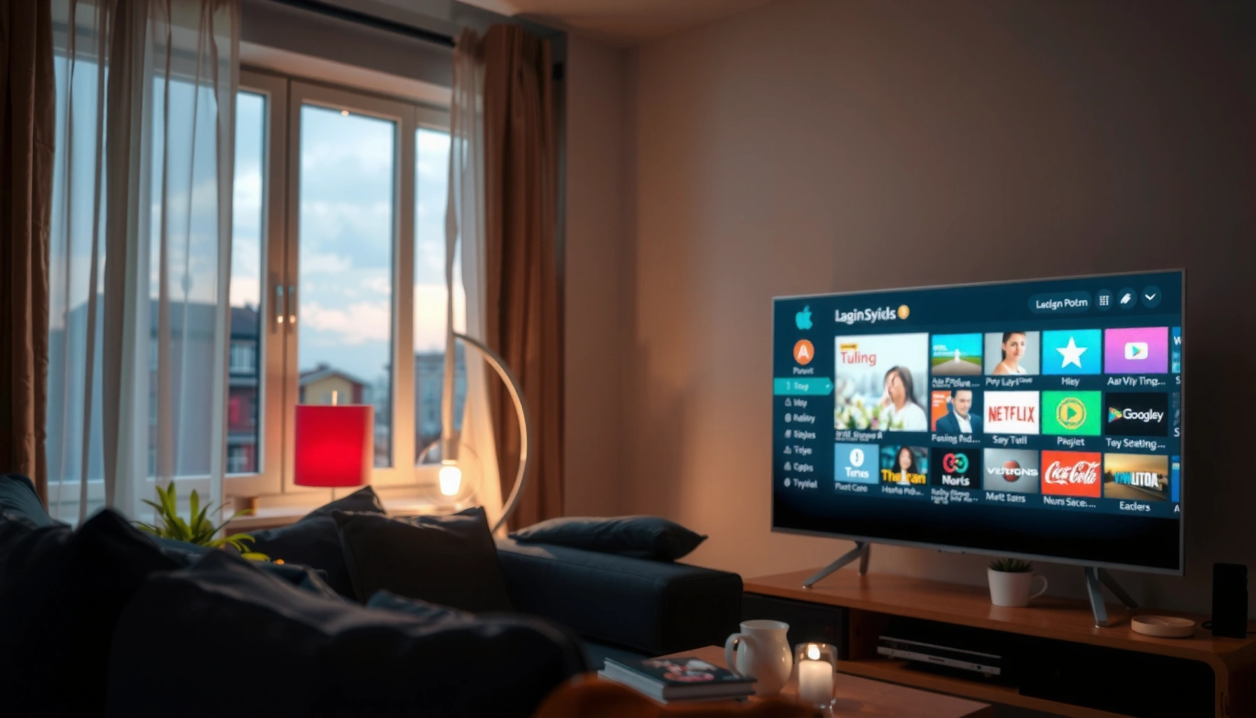 Image showing a smart TV with lagging issues and troubleshooting tips for better performance