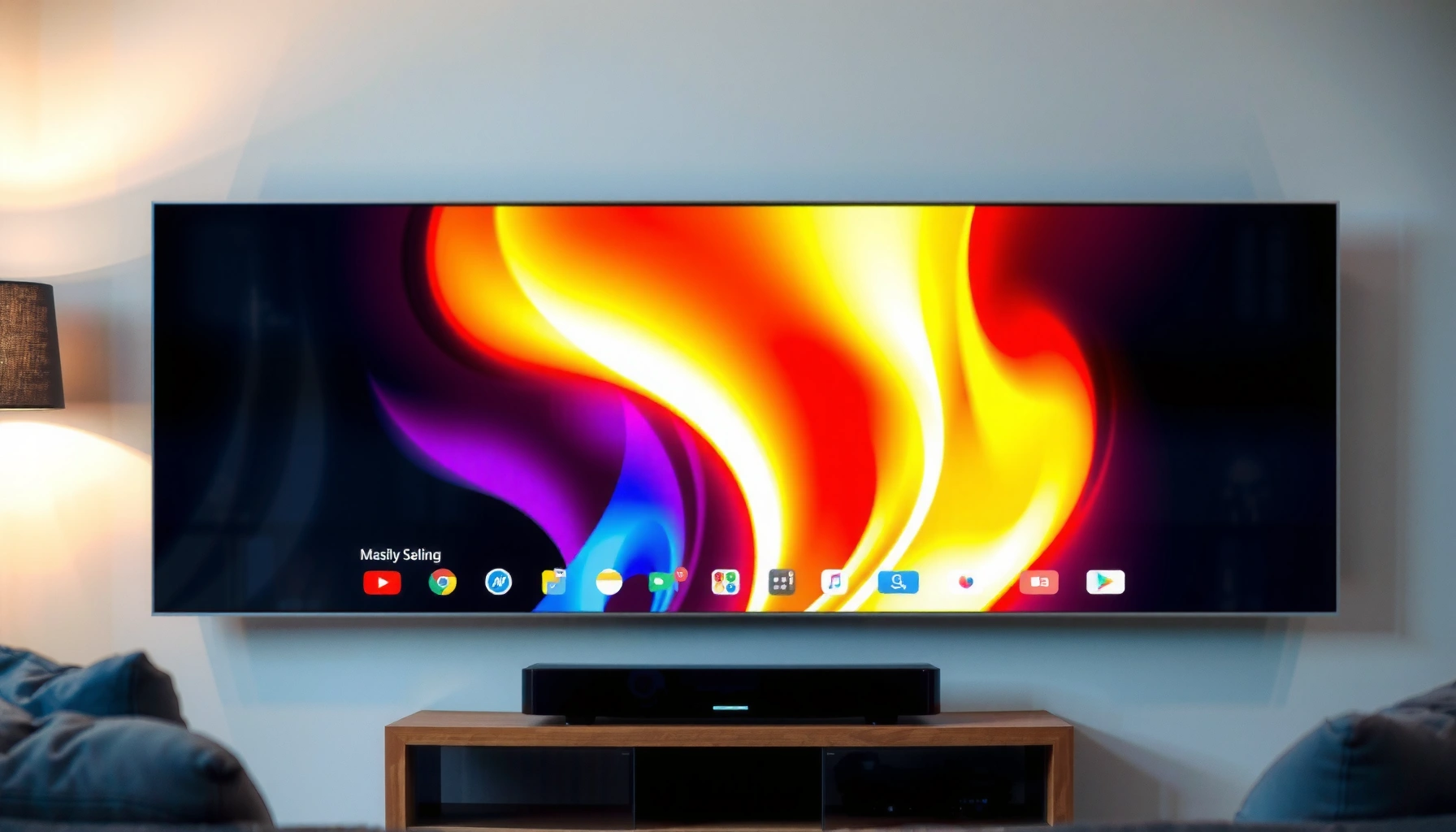 Smart TV with half of the screen dark, illustrating common display problems and solutions.