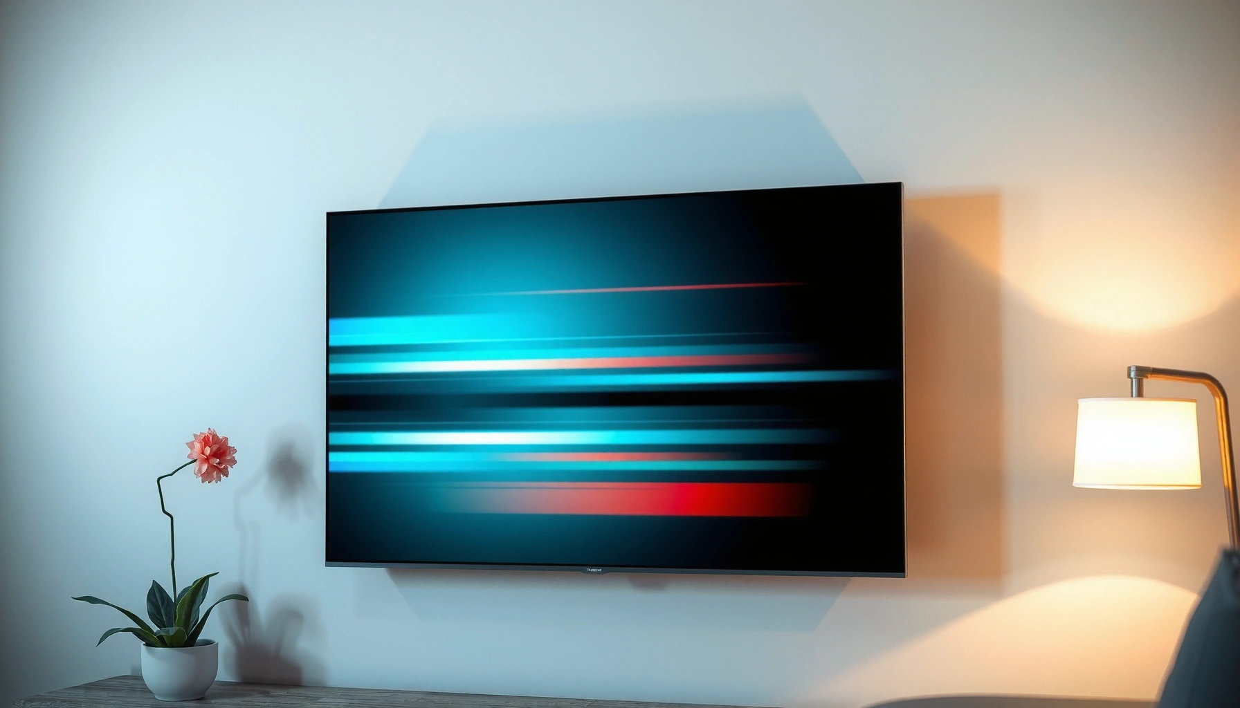 Image depicting a smart TV with a flickering screen, illustrating common causes and fixes.