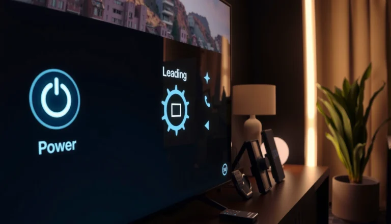 Smart TV with a loading screen, illustrating the delay issue when powering on.