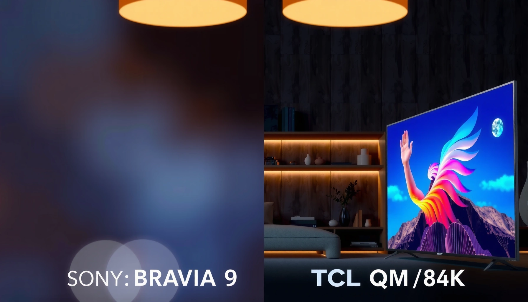 Comparison of Sony Bravia 9 and TCL QM8K TVs for buying decisions