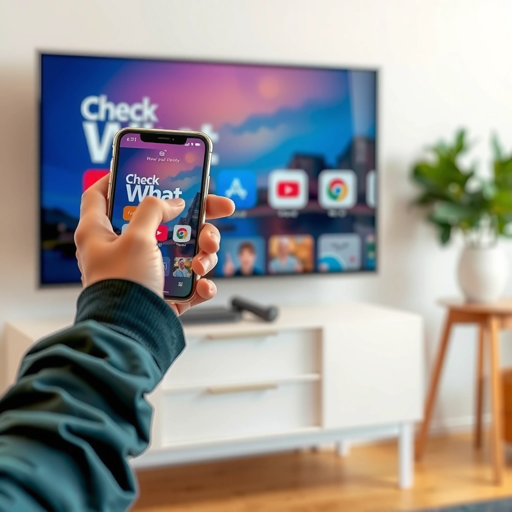 Image showing how to check TV support for AirPlay and HDMI for iPhone projection.