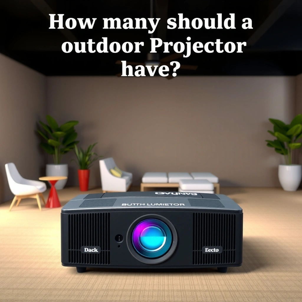 Illustration of ambient light effects on outdoor projector performance at dusk and under streetlights