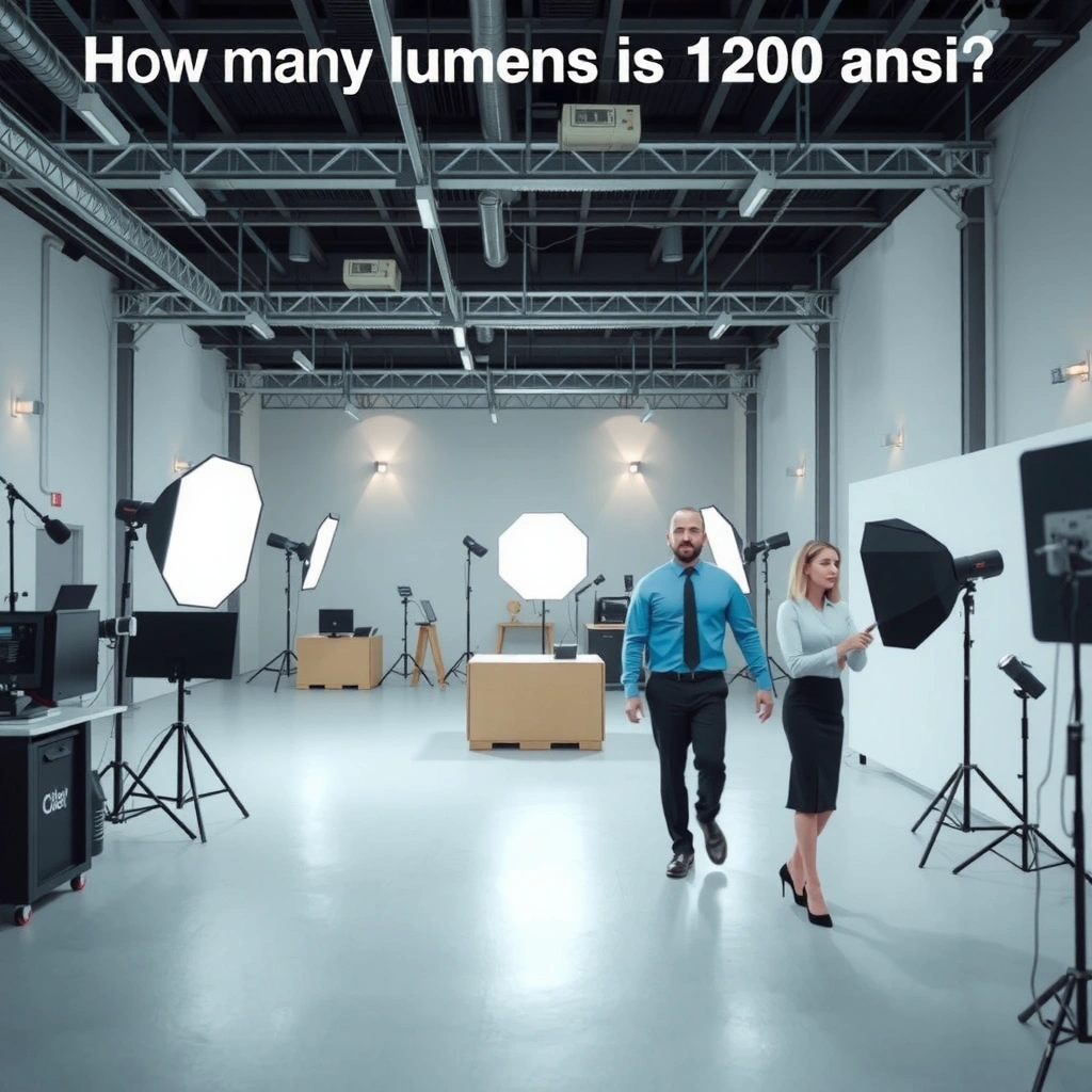 Illustration explaining ANSI lumens and their importance in projector brightness measurement.