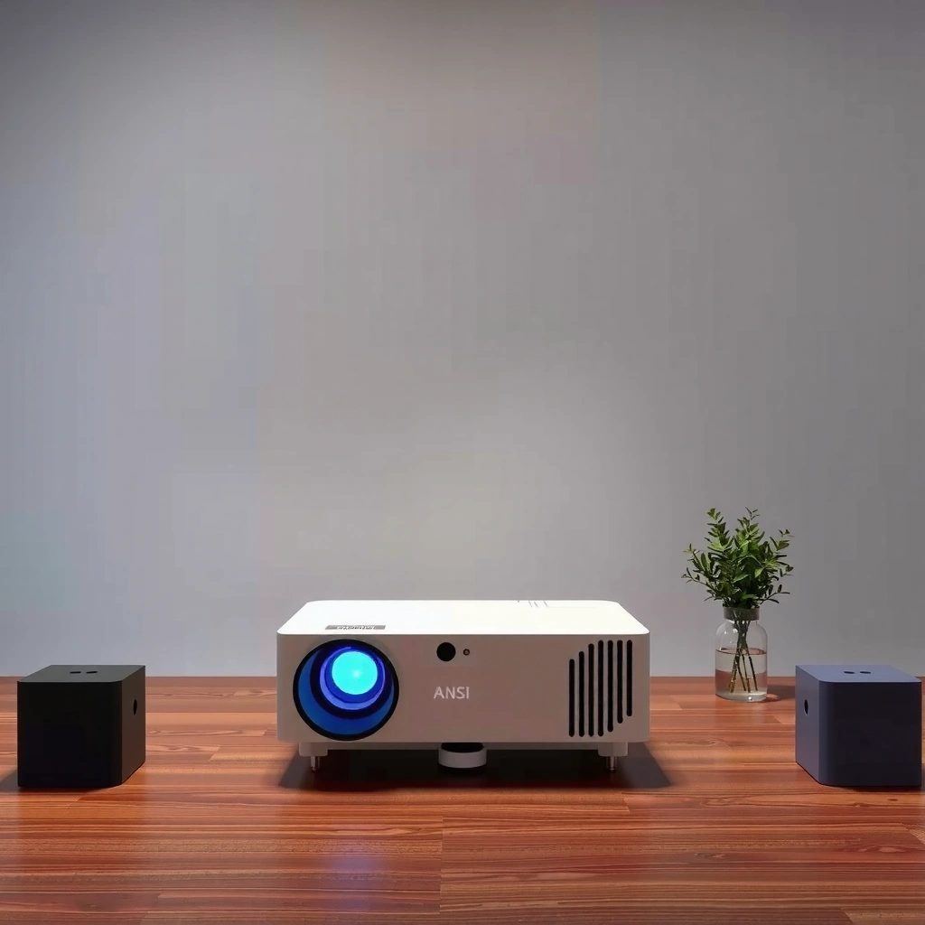 Illustration explaining ANSI lumens for indoor projector brightness