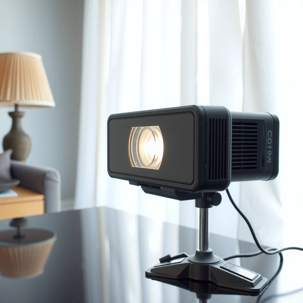 Illustration explaining lamp hours in projectors and factors affecting their lifespan.