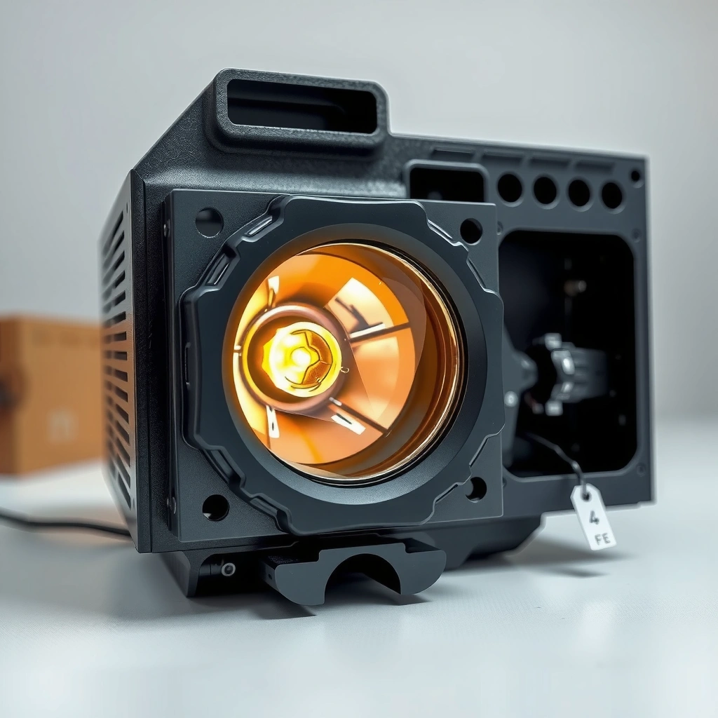 Illustration explaining lamp life in projectors, detailing hours versus years.