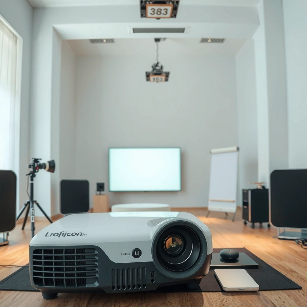 Illustration explaining lumens and projector brightness levels for better viewing experiences.