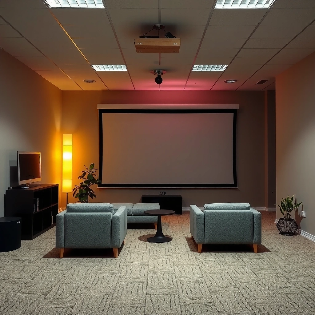Illustration explaining how lumens affect projector brightness and image quality.