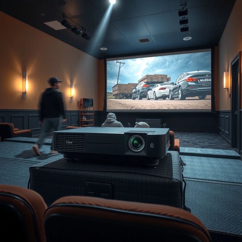 Illustration explaining lumens and their importance for home theater projectors.