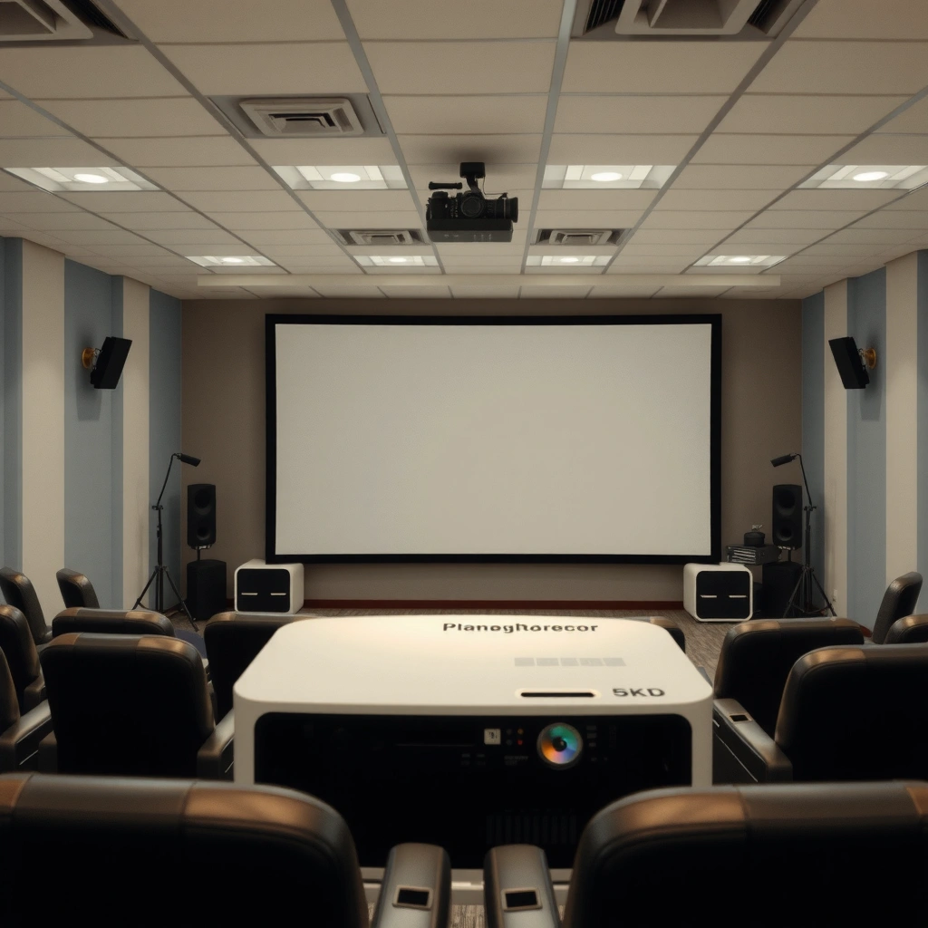 An overview of a typical movie theatre projector showcasing its features and components.
