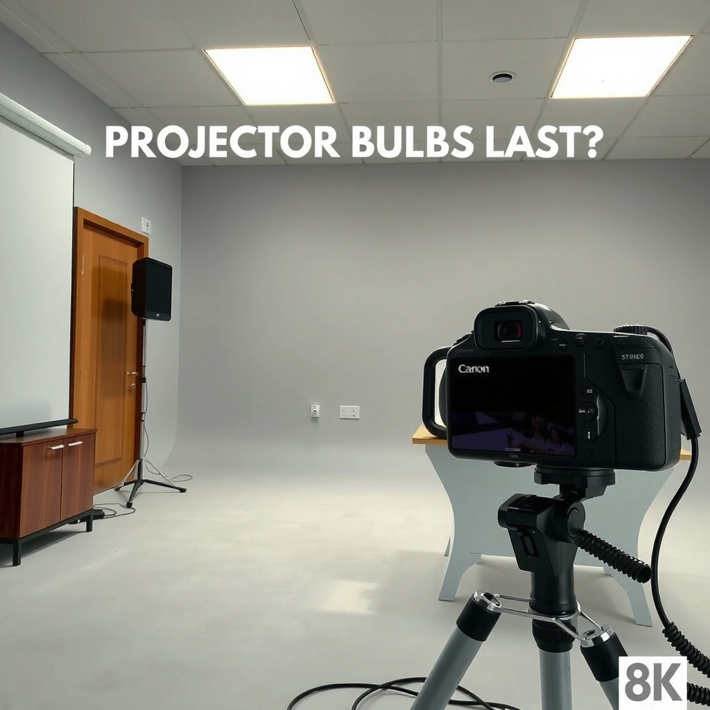 Illustration explaining what bulb life means for projector bulbs and its variability