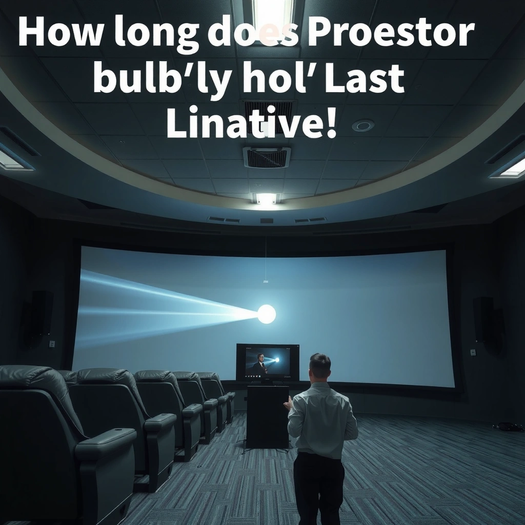 Diagram explaining what projector bulb life means and its implications for usage.