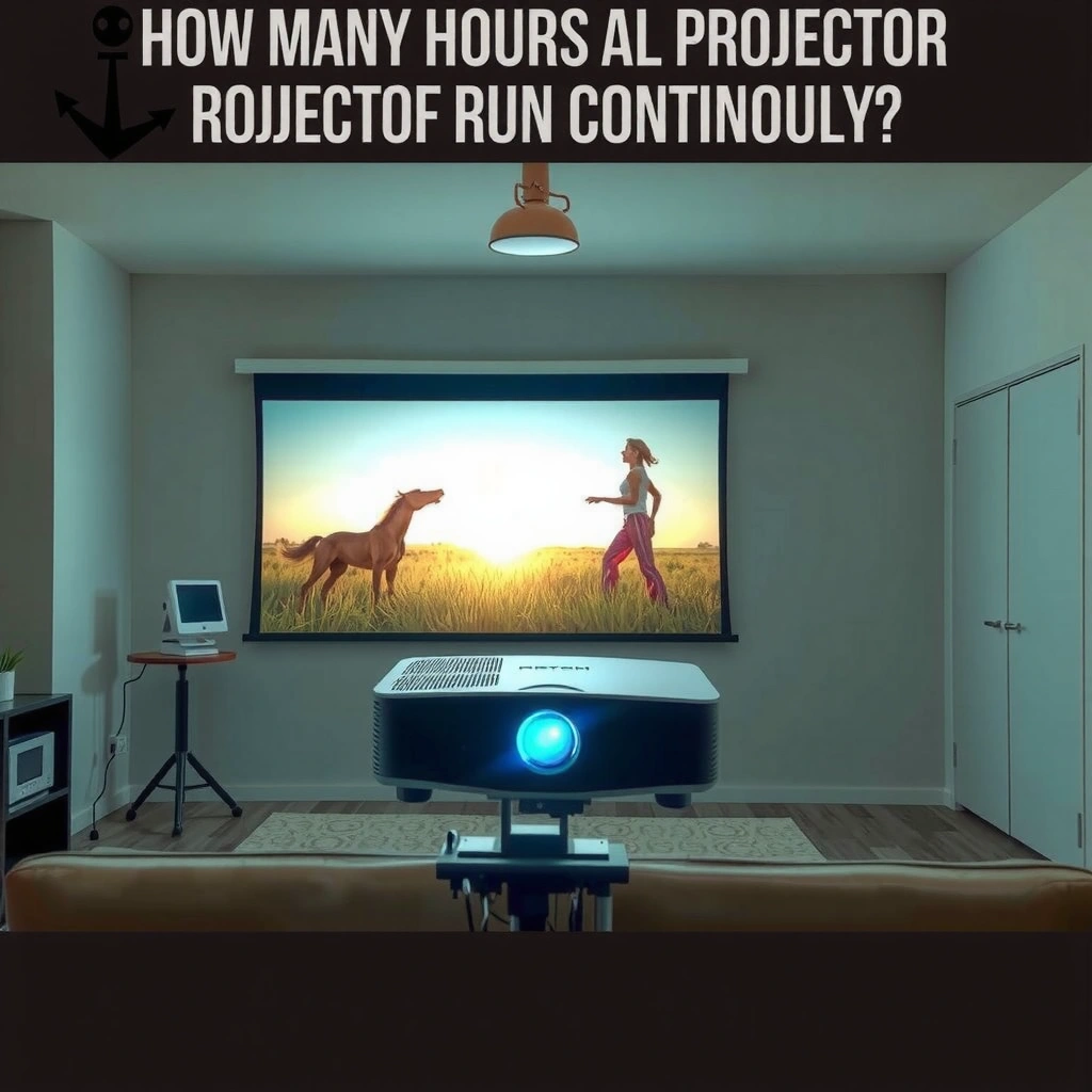 Illustration explaining what continuous means for projectors in usage hours