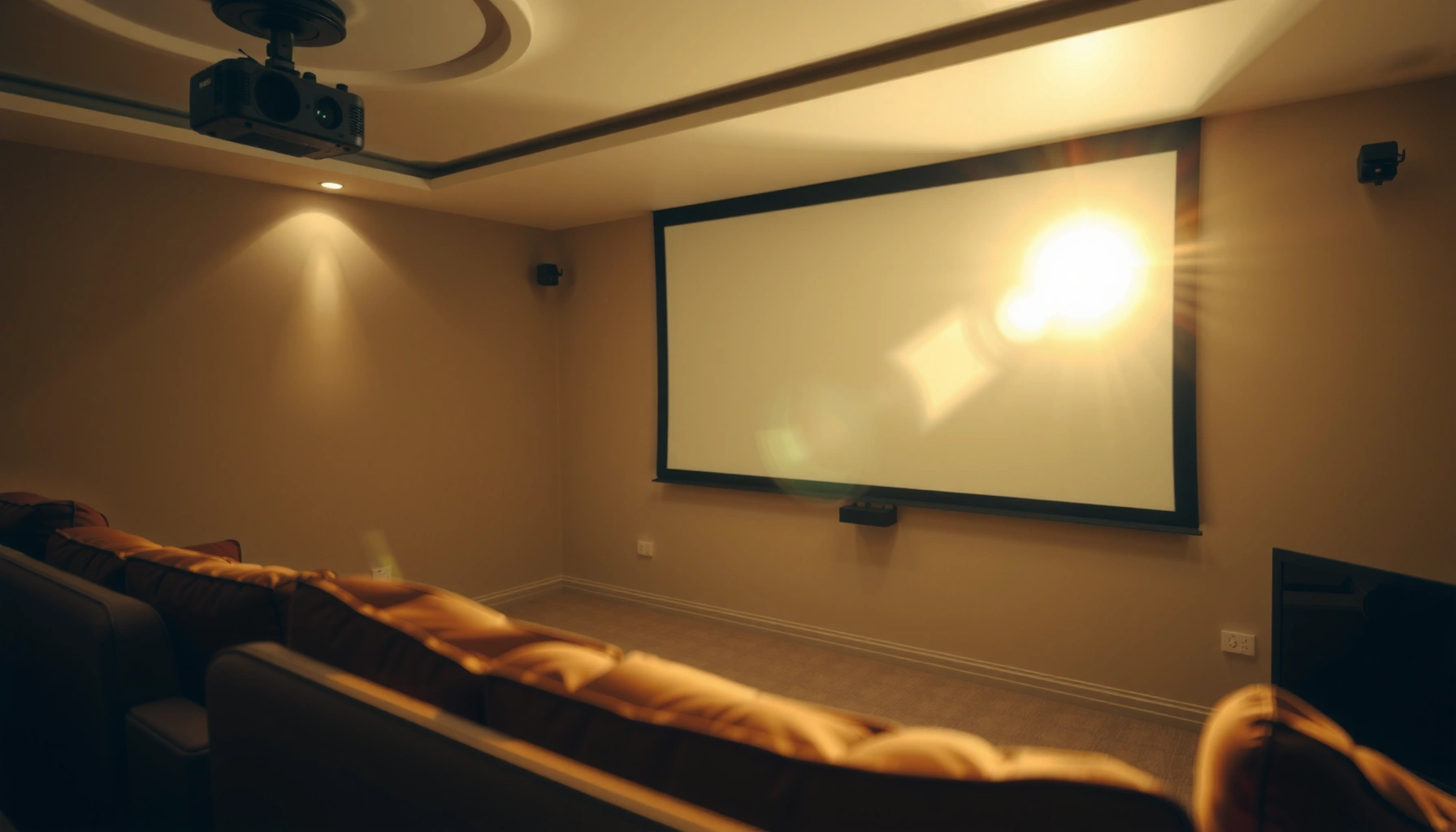 A visual guide showing how many lumens are needed for a projector's brightness.