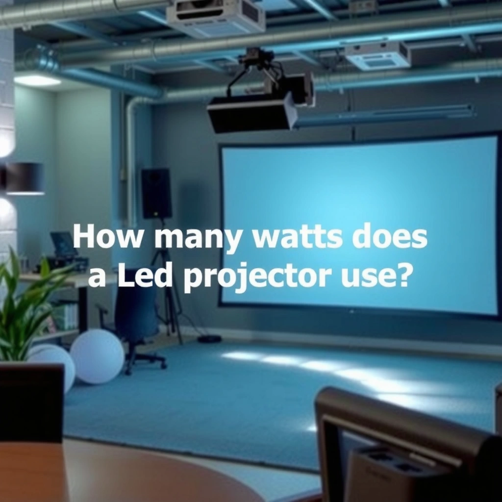 Illustration explaining watts and energy usage in LED projectors
