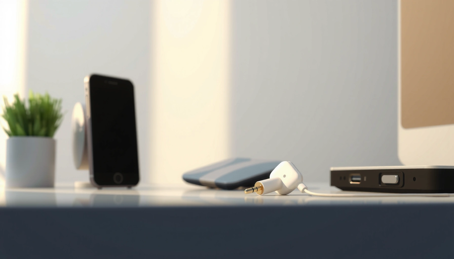Apple earbuds connected to an Android device, showcasing compatibility.