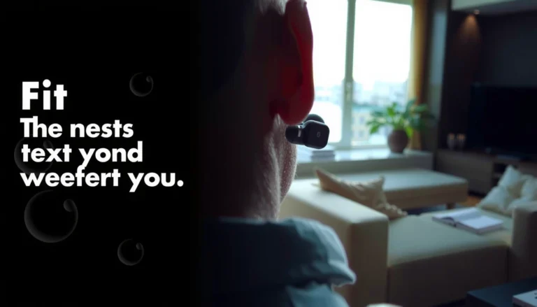 Person demonstrating how to wear earbuds for optimal fit and comfort.