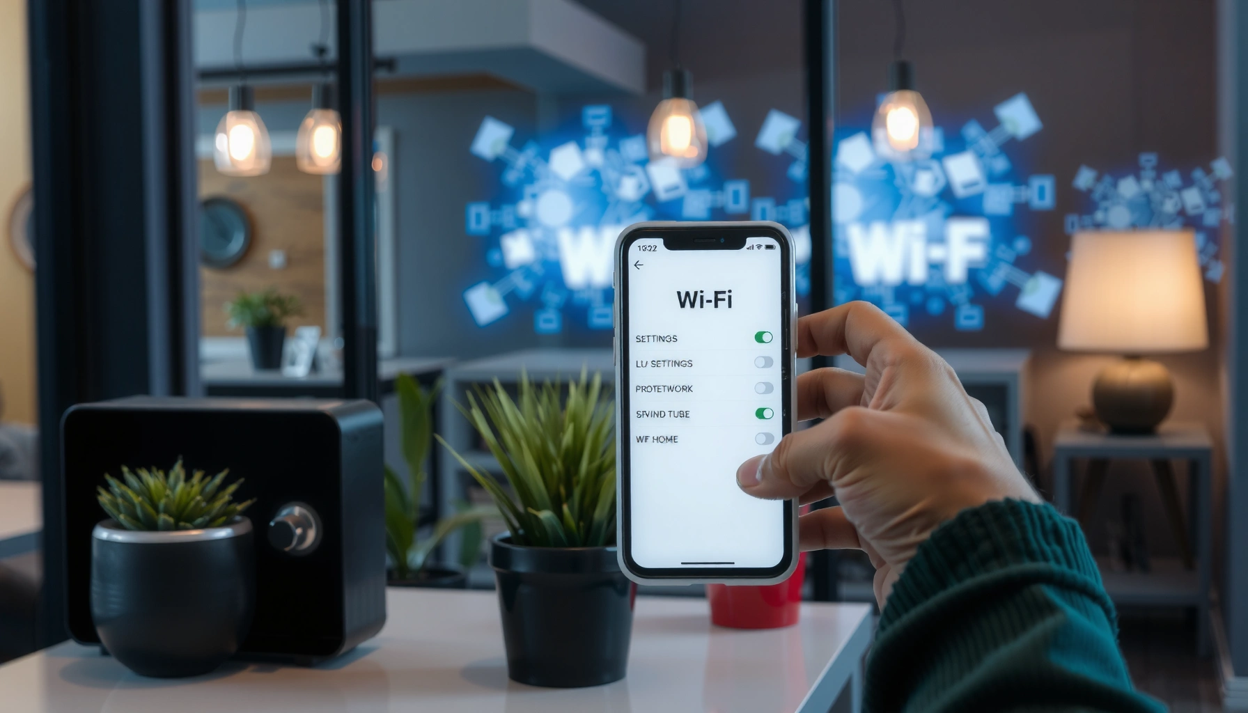 Illustration showing how to make WiFi detect all networks on your device for better connectivity.